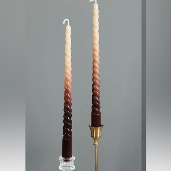 🕯NEW Dripless Ombre Twisted Taper, Spiral Taper - Picture 2 of 5